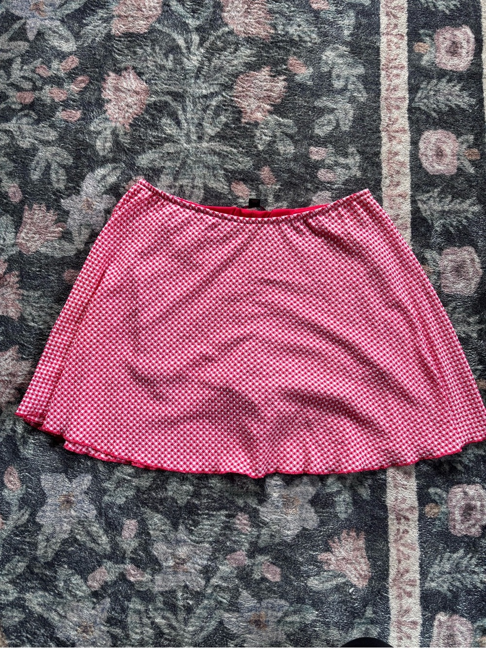 Gingham Style Red Skort